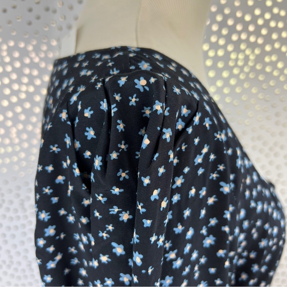 NWT Madewell Seamed Long-Sleeve Mini Dress in Ditsy Floral - Picture 6 of 16